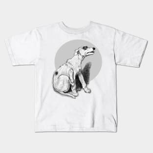 Dog with fleas cowering Kids T-Shirt